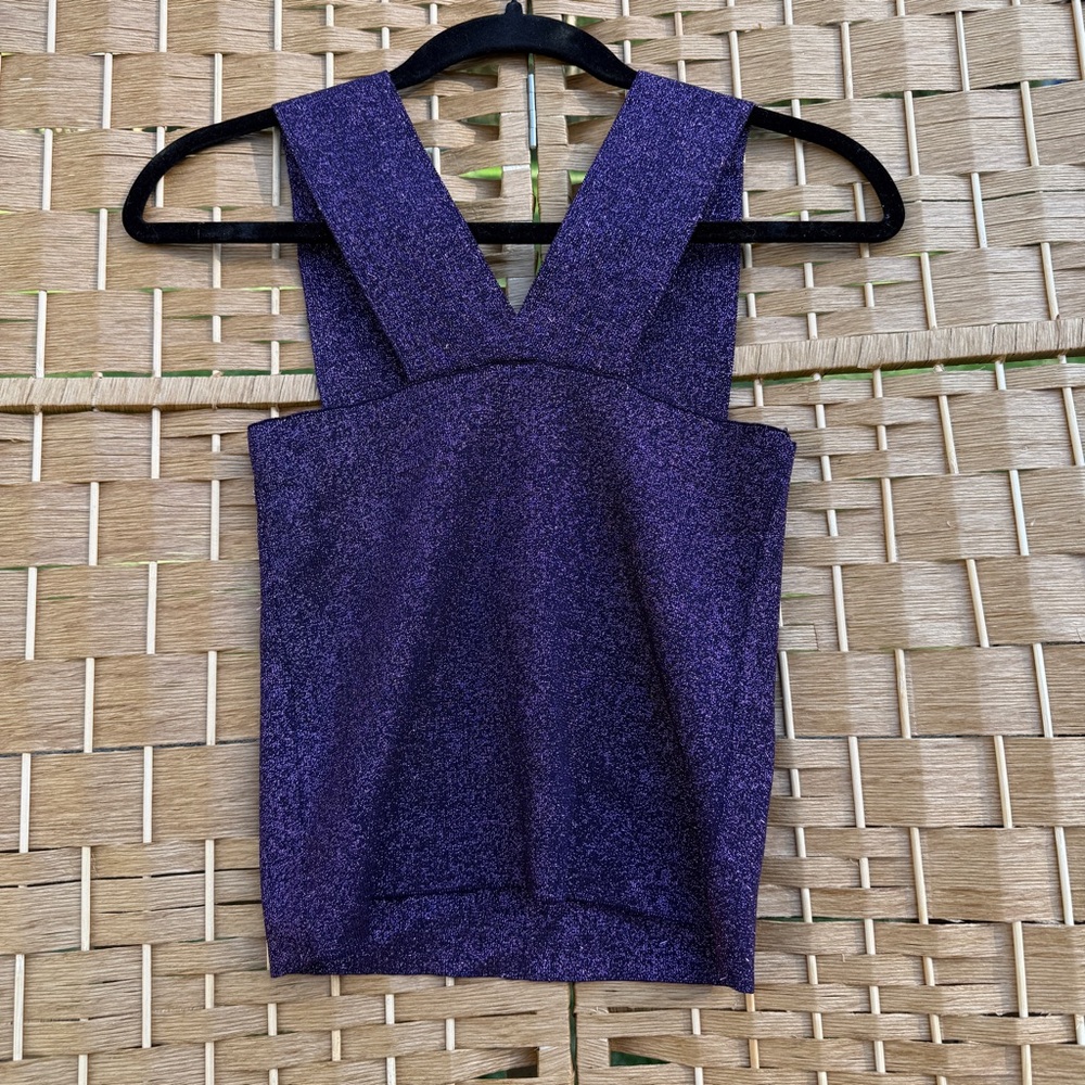 House Of Harlow 1969 Purple Shimer Wide Strap NWT Women’s Size XS - Picture 8 of 8